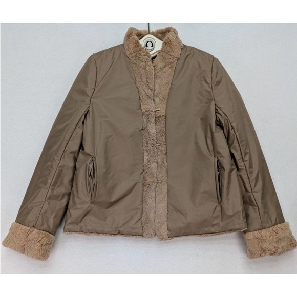 Genuine Rabbit Fur Coat Tan - Picture 3 of 4